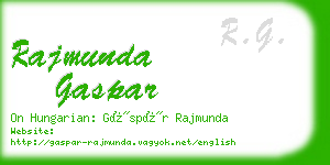 rajmunda gaspar business card